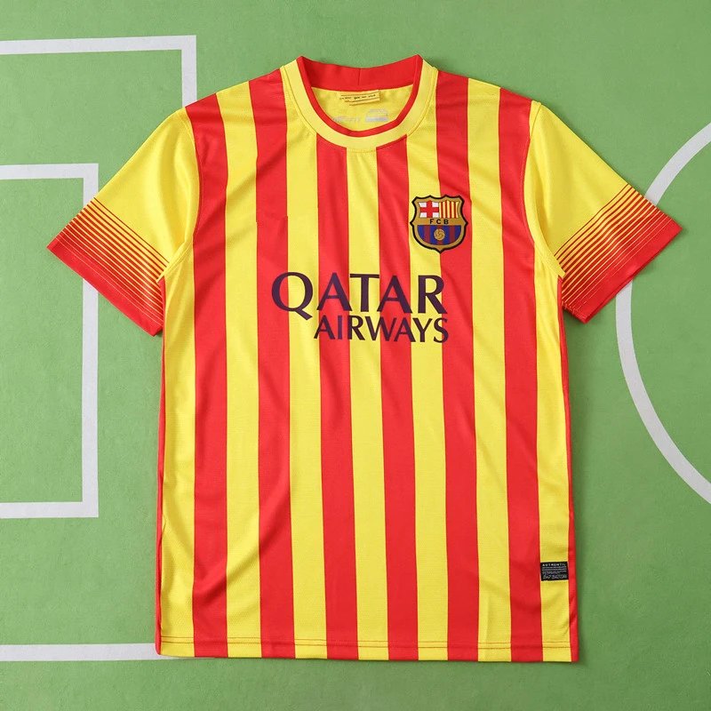 1314 Barcelona away red and yellow Thai version (please note customization information when placing the order, messages are not included)