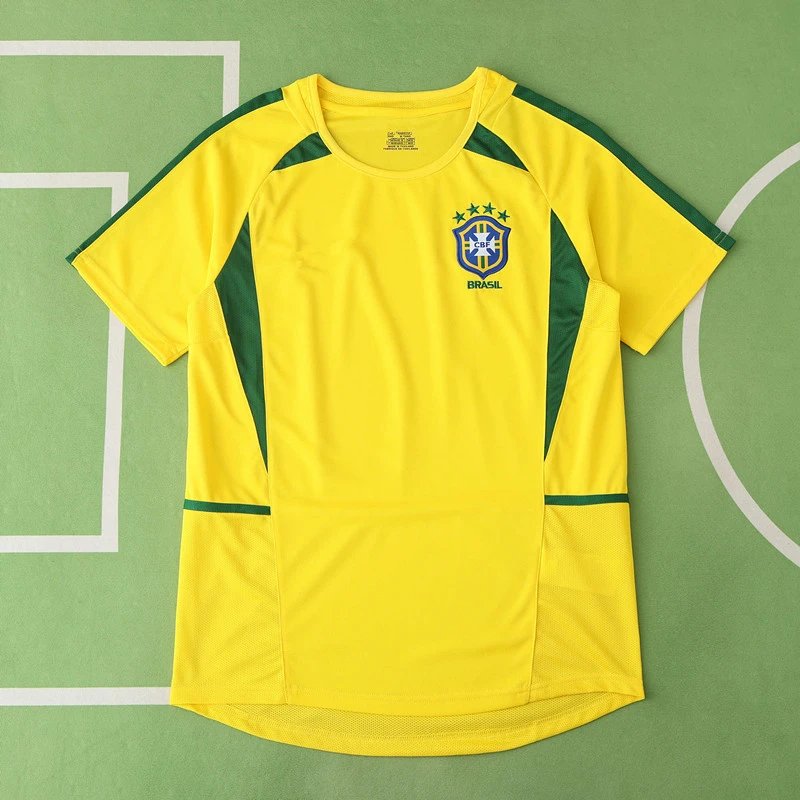 2002 Brazil Home Kit - Thai Version (Please leave customization notes when placing order; messages are not accepted)