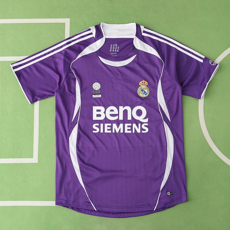 06-07 Real Madrid Second Away Kit Purple Thai Version (Customization info: please leave a note when placing the order. Messages are not considered.)
