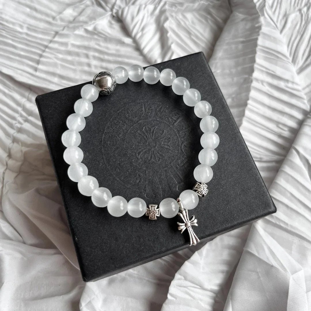 Chrome Hearts Jewelry Beaded Cross Charm Bracelet — 2