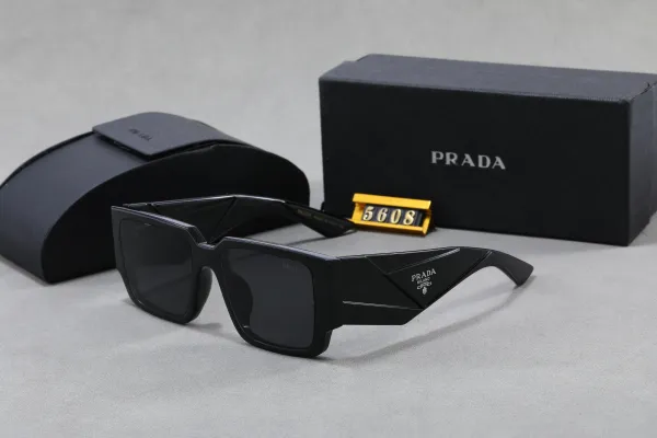 Prada PR 5608 Black Geometric Sunglasses - 1