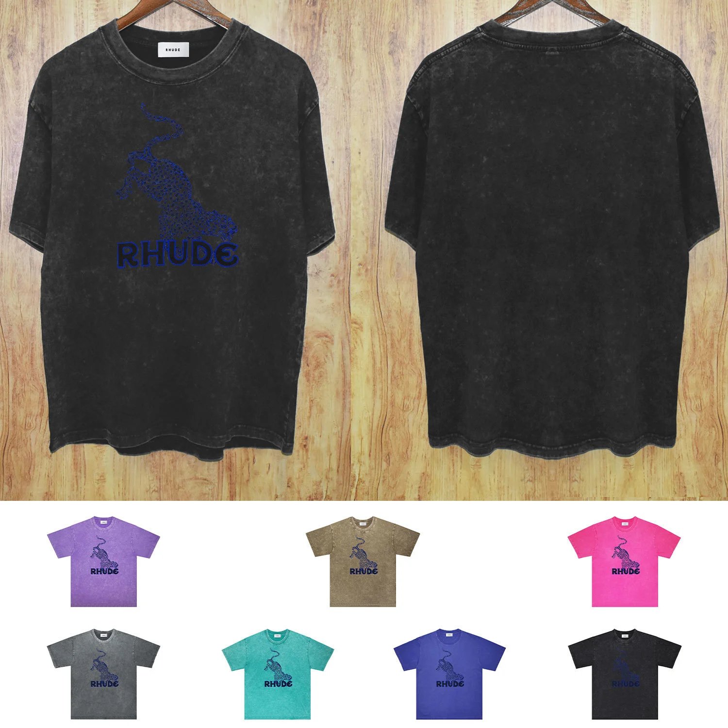 Rhude Black Graphic T-Shirt