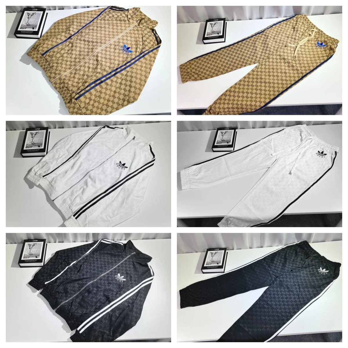 1to1reps Jackets fashion reps product A1didas Beige Track 