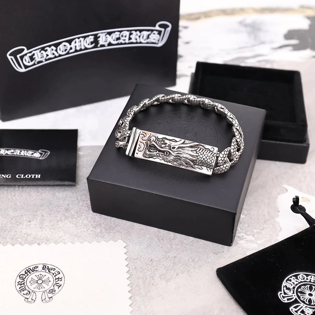 Chrome Hearts Jewelry Beaded Cross Charm Bracelet — 8