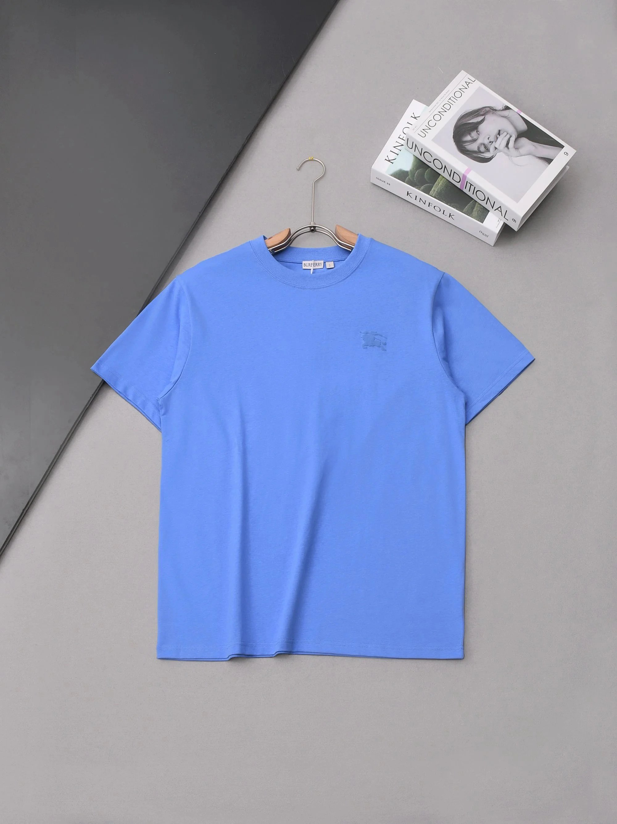 Burberry T-Shirts Check-trim crew-neck T-shirt — 24