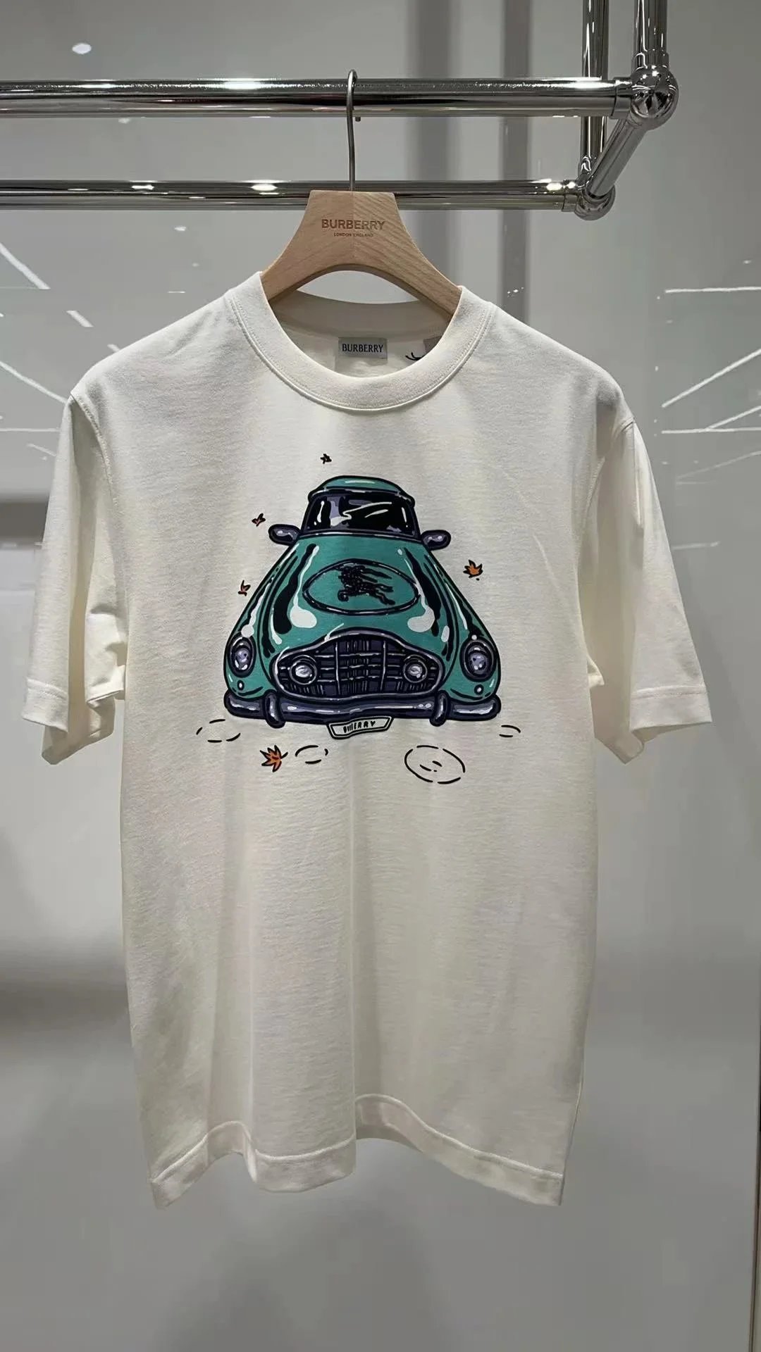Burberry T-Shirts Check-trim crew-neck T-shirt — 18