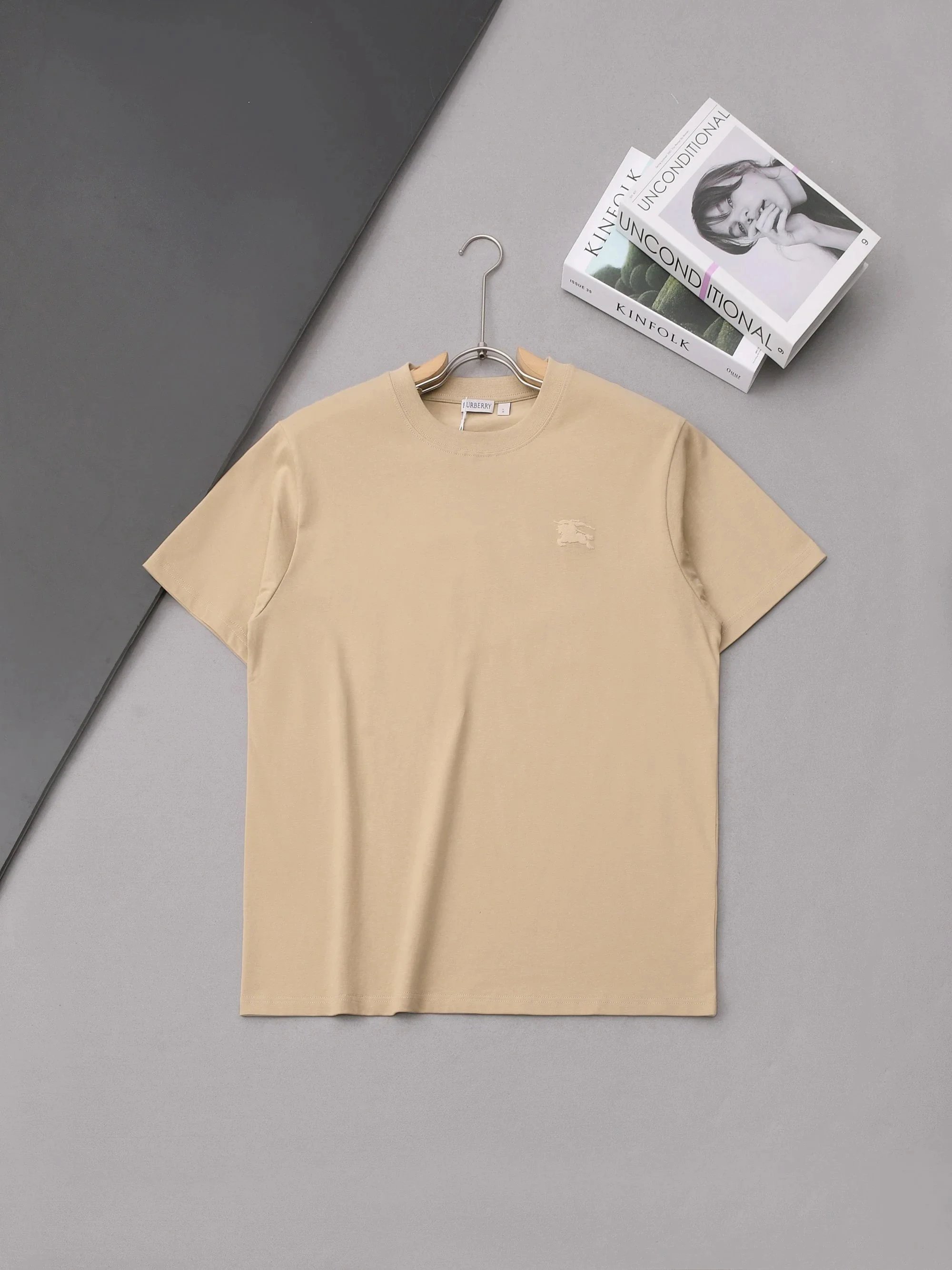 Burberry T-Shirts Check-trim crew-neck T-shirt — 23