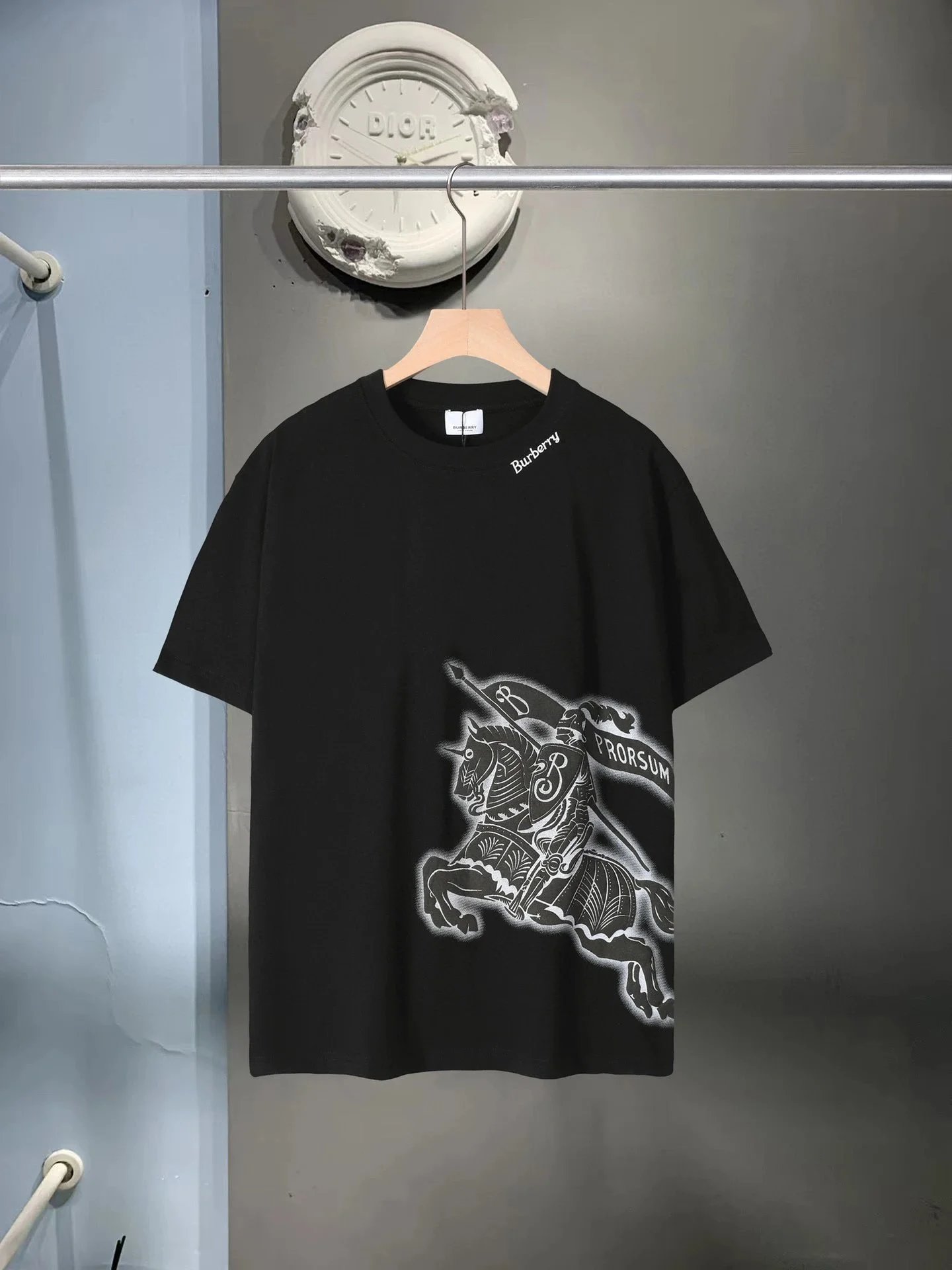 Burberry T-Shirts Check-trim crew-neck T-shirt — 20