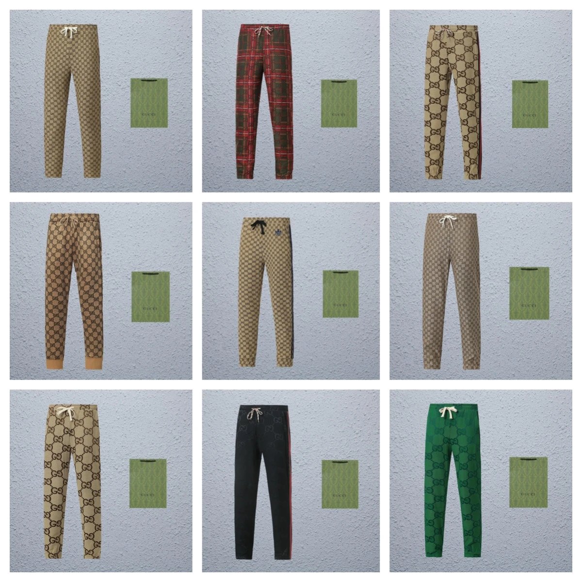 Gucci Beige Pattern Jogger Pan