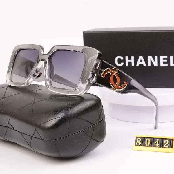 Chanel Oversized Square Frame Transparent Acetate Sunglasses with CC Logo - 1