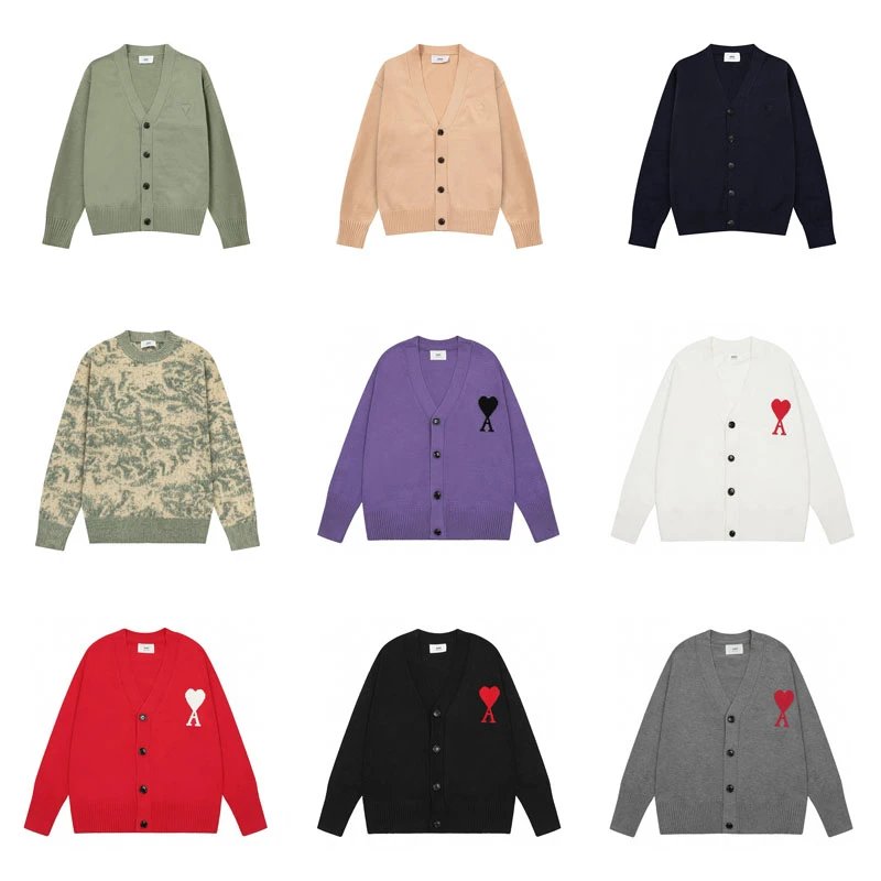 Ami Paris Heart Cardigan Sweat