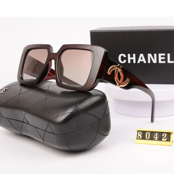Chanel Square Frame Tortoiseshell Sunglasses with CC Logo - 1