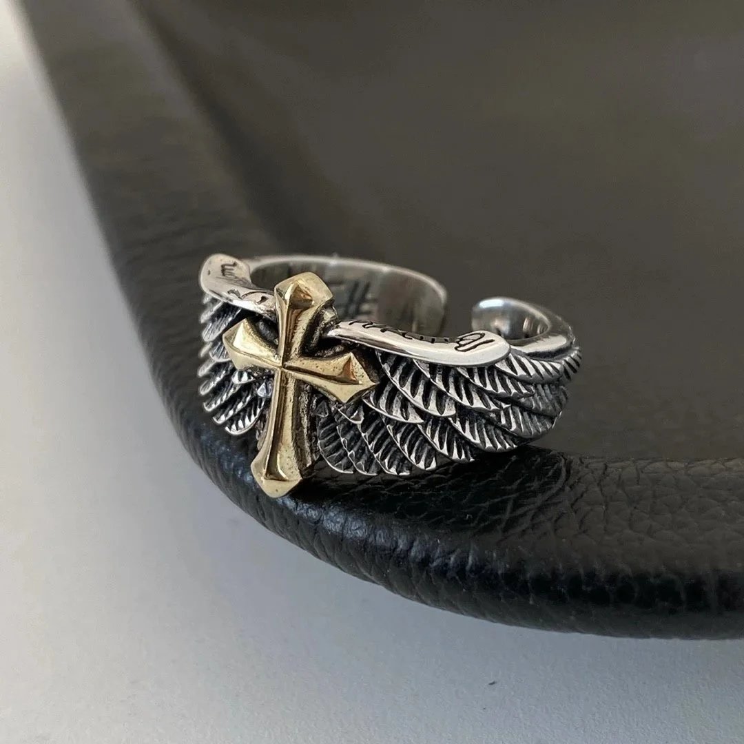 Chrome Hearts Jewelry Cross and Floral Motif Rings — 8
