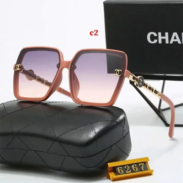 Chanel Square Frame Gradient Pink Sunglasses - 1