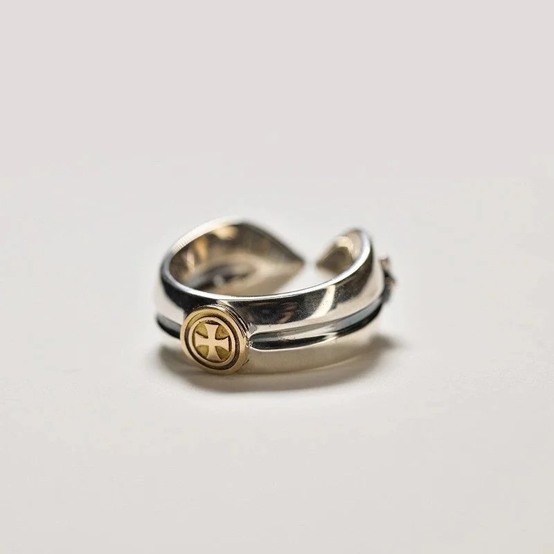 Chrome Hearts Jewelry Cross and Floral Motif Rings — 10