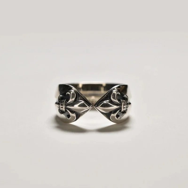 Chrome Hearts Jewelry Cross and Floral Motif Rings — 9