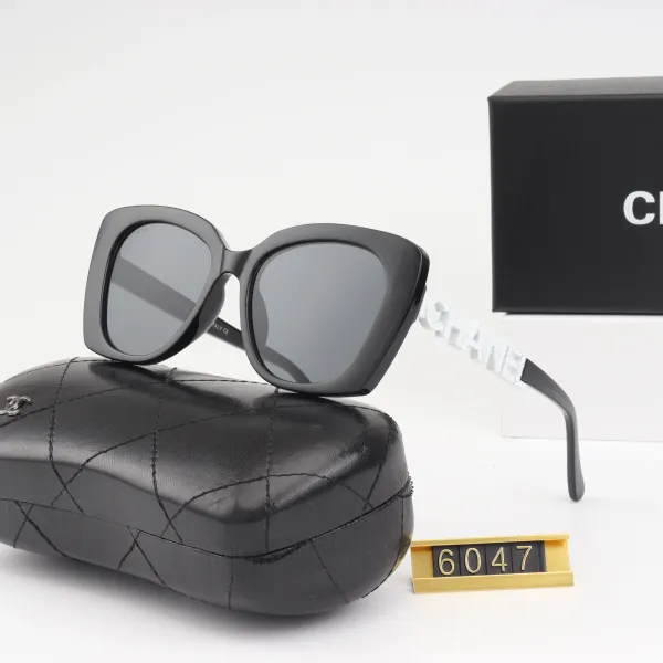Chanel Square Frame Sunglasses with Crystal-Embellished Temples Black - 1