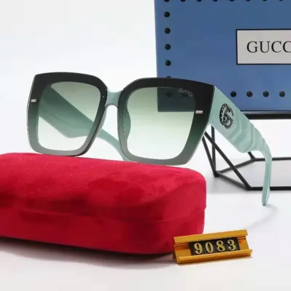 Gucci Square Frame Gradient Green Sunglasses - 1
