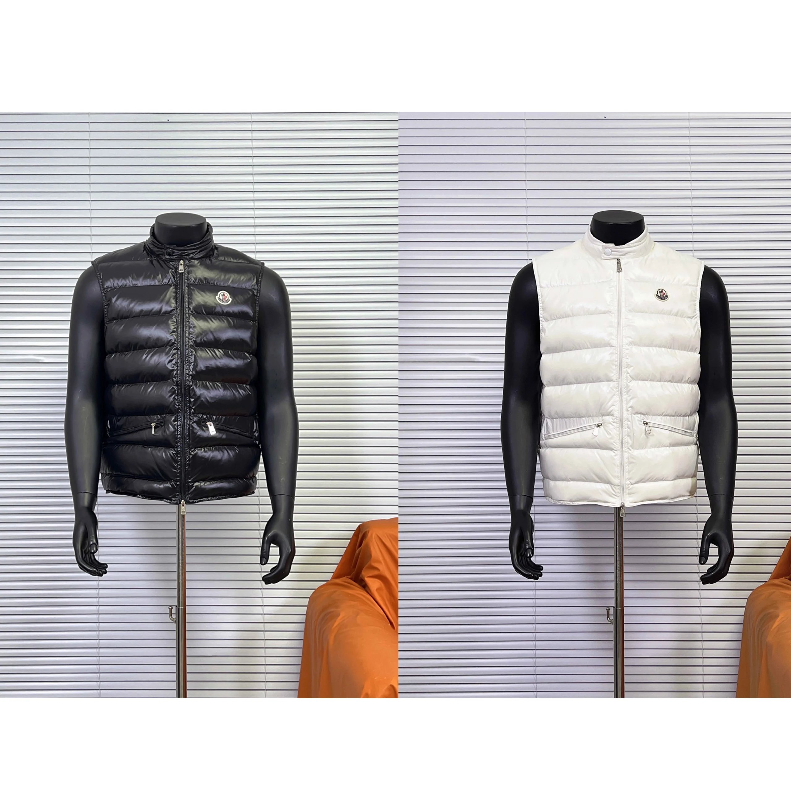Moncler Black and White Puffer Vests