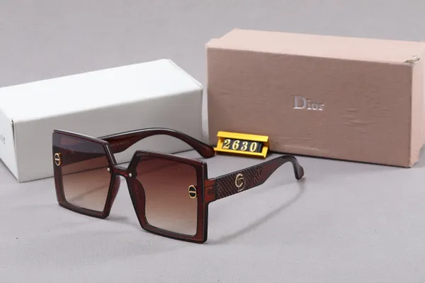 Dior Square Frame Brown Gradient Sunglasses - 1