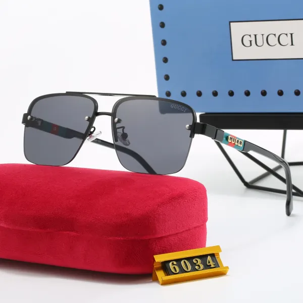 Gucci GG0851S Aviator-Style Sunglasses Black Gray - 1