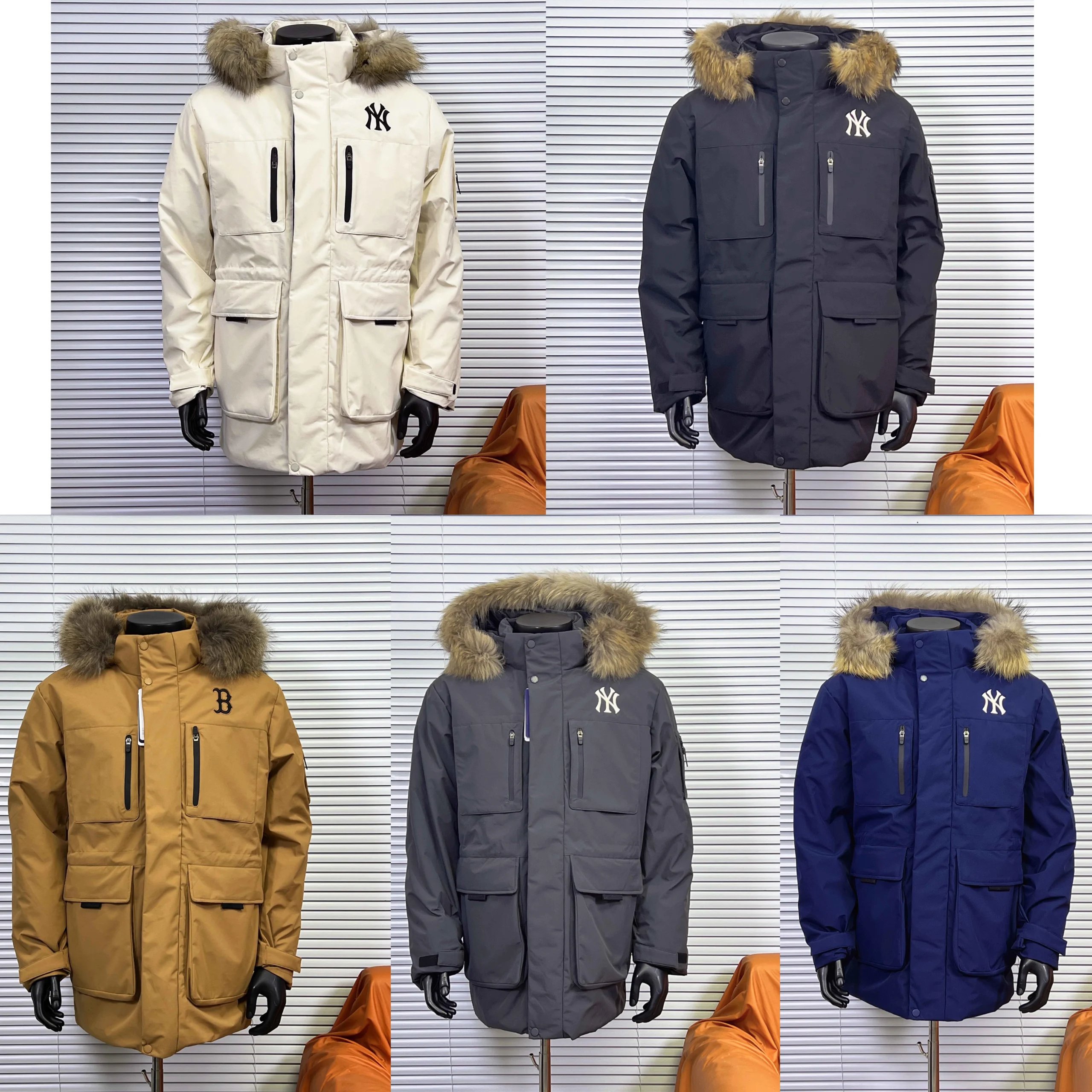 New York Yankees Fur Hood Parka Coat