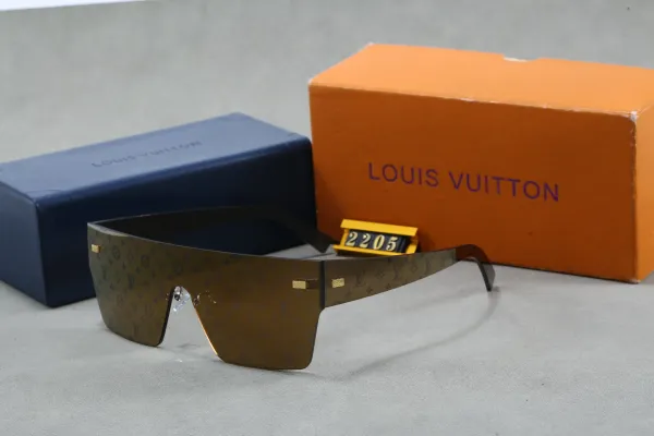 Louis Vuitton Monogram Shield Sunglasses Gold Brown - 1