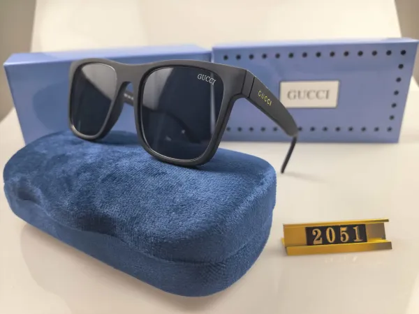 Gucci Square Frame Matte Black Sunglasses - 1