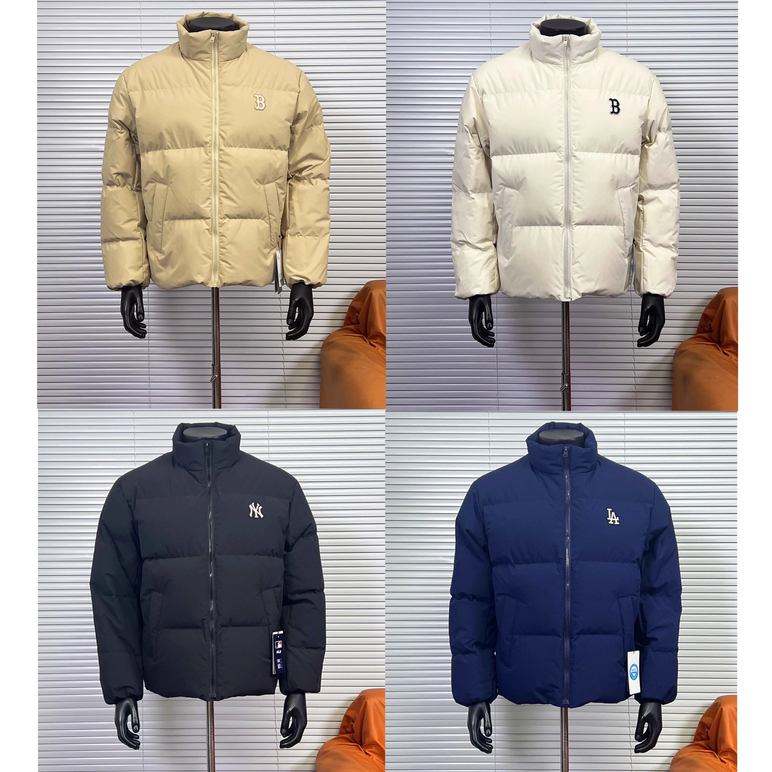 MLB Beige/Navy/Black/White Puffer Jacket