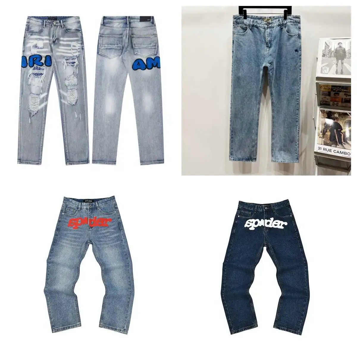 Spider Denim Jeans [4 styles]