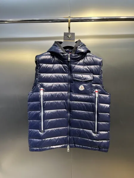 Moncler Maya Vest Navy Blue Down Vest Outerwear.vest - 1