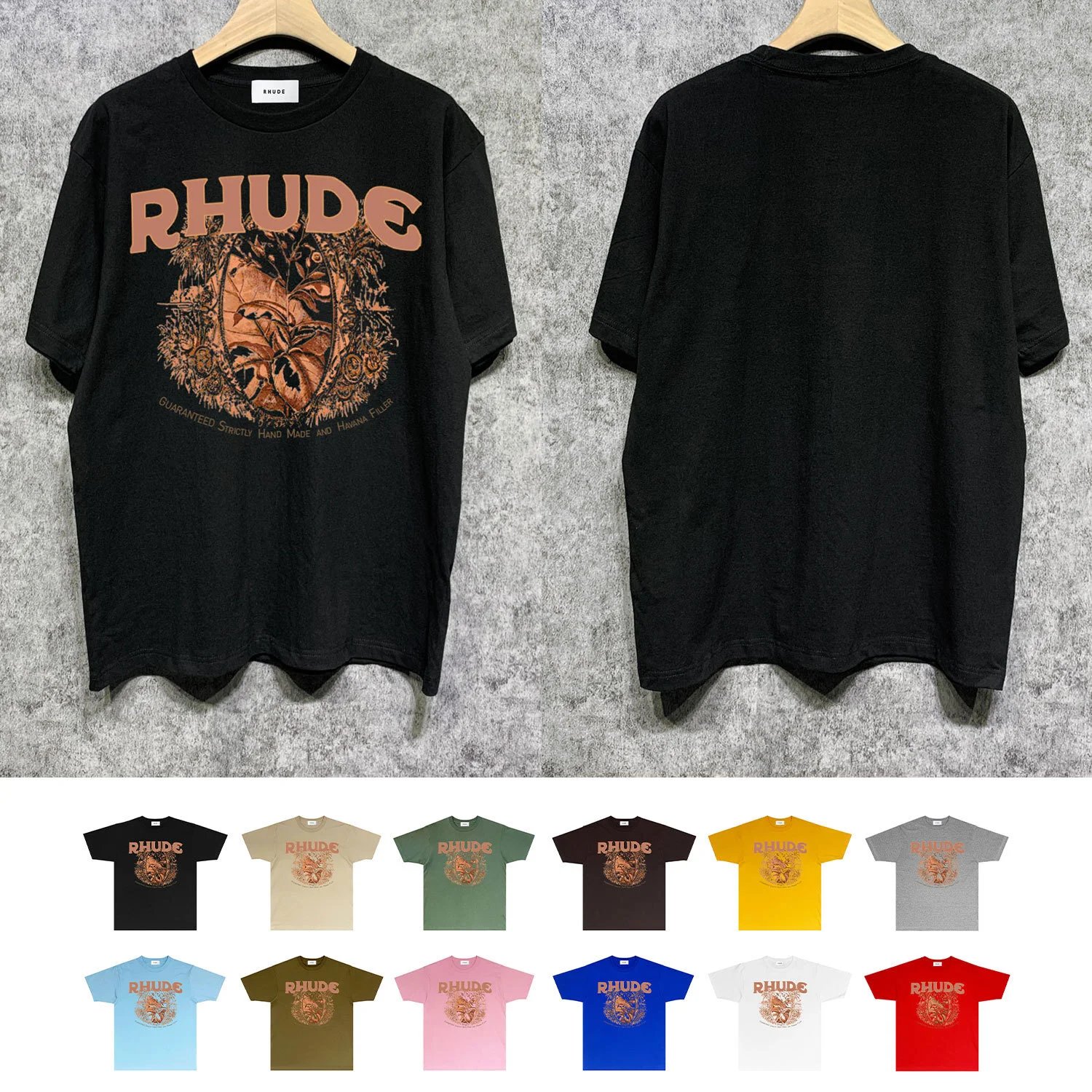 Rhude Black Graphic T-Shirt