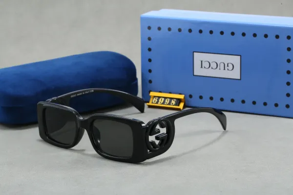 Gucci GG Marmont Square Black Acetate Sunglasses - 1