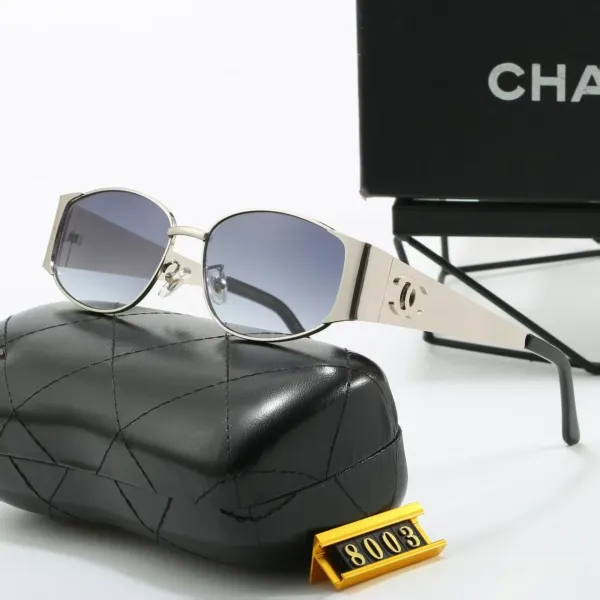 Chanel Rectangular Gradient Lens Sunglasses Silver Frame - 1