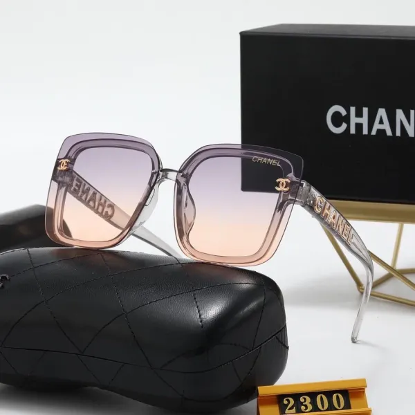Chanel Square Frame Gradient Pink Sunglasses - 1