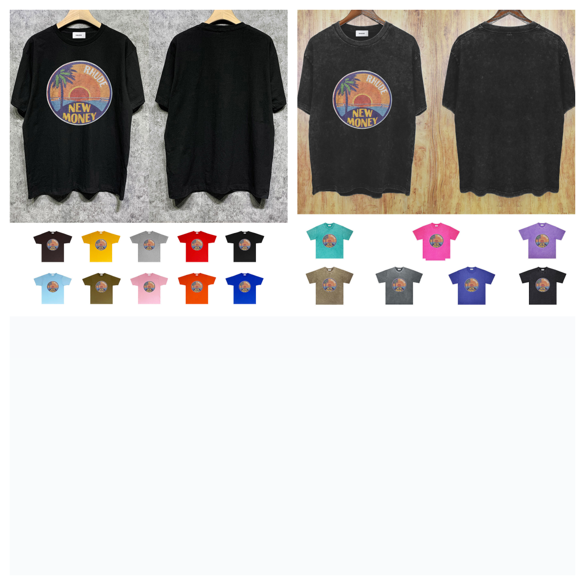 Rhude Black Graphic T-Shirt