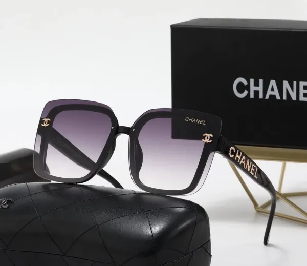 Chanel Square Frame Gradient Purple Sunglasses - 1