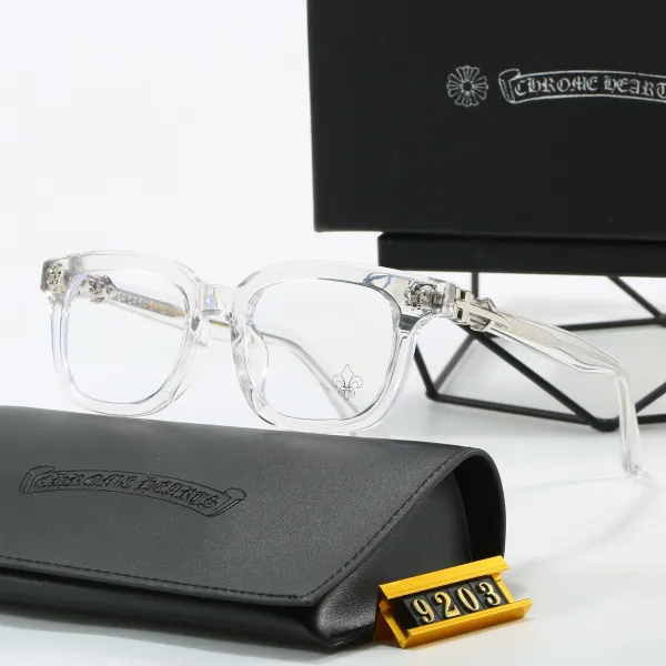 Chrome Hearts Clear Acetate Optical Glasses with Fleur-de-Lis Detail - 1