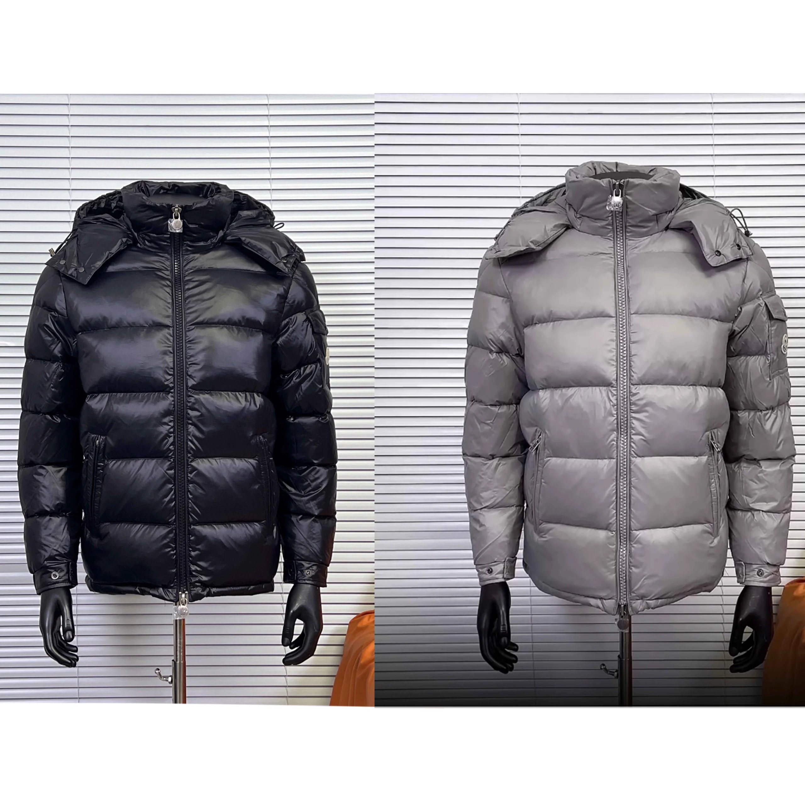 Moncler Black and Grey Puffer Jackets