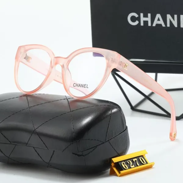 Chanel Optical Glasses Pink Transparent Frame Eyewear - 1