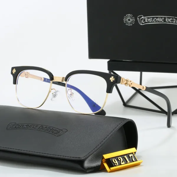 Chrome Hearts 9217 Black and Gold Optical Glasses - 1