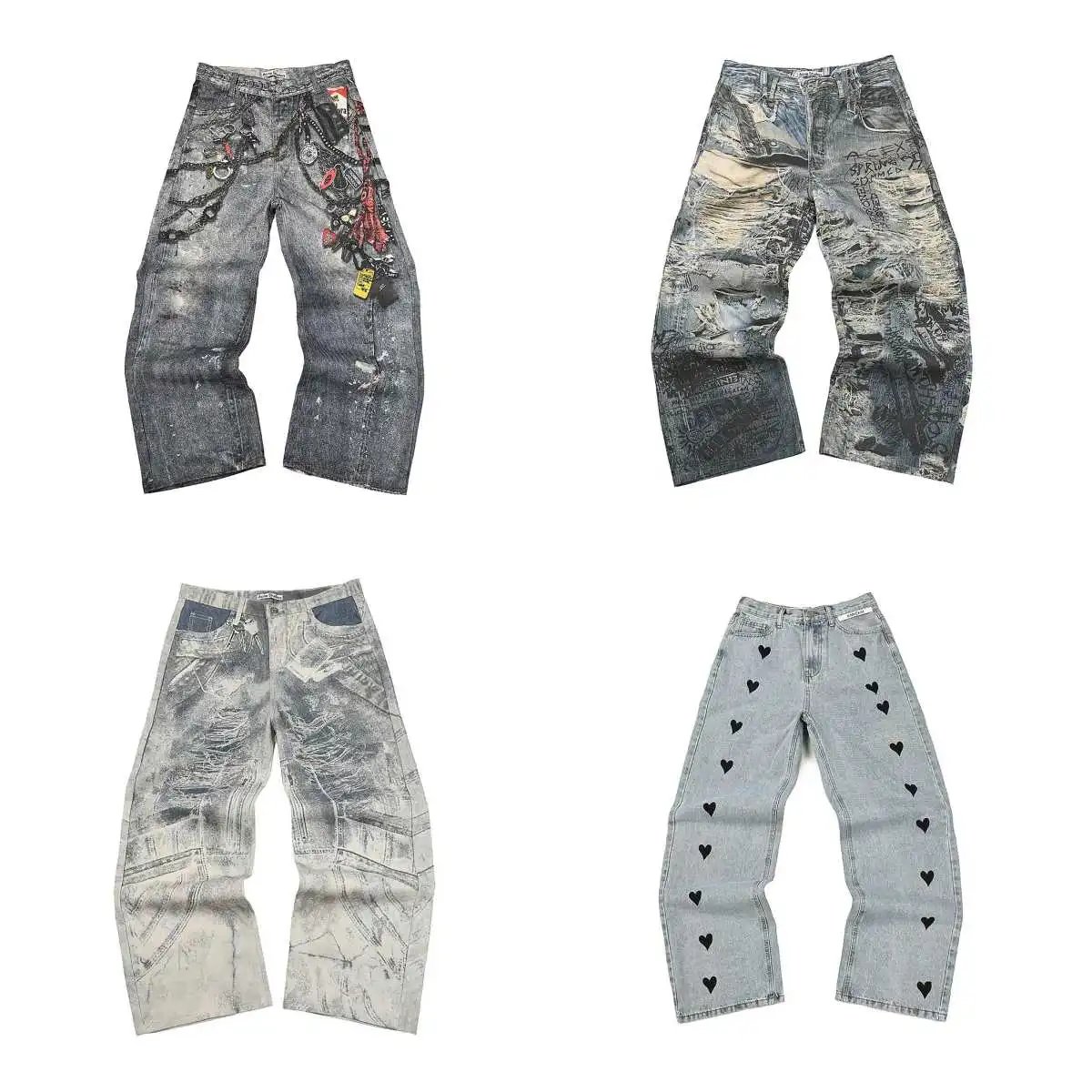 Distressed Denim Jeans [4 styl