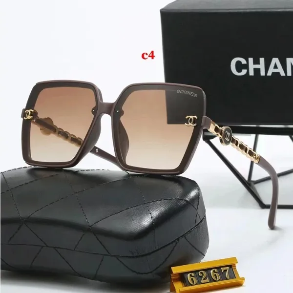 Chanel Square Frame Gradient Brown Sunglasses - 1