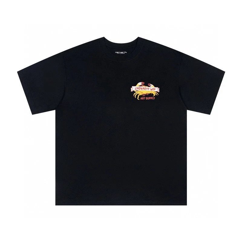 Carhartt T-Shirts Striped Logo T-Shirt — 32