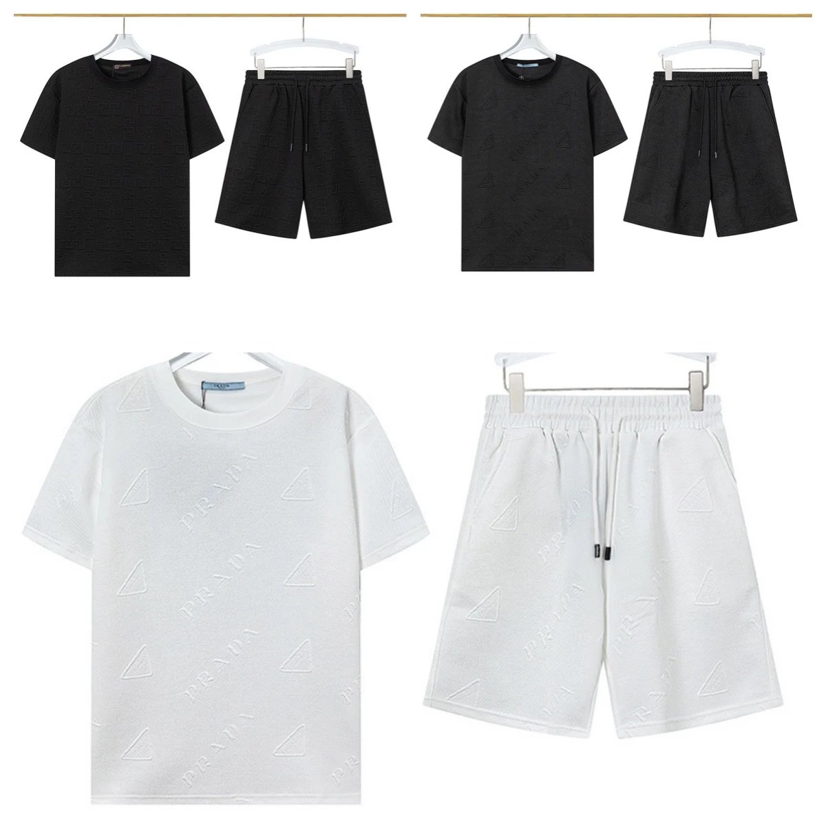 Prada Black Embroidered T-Shir