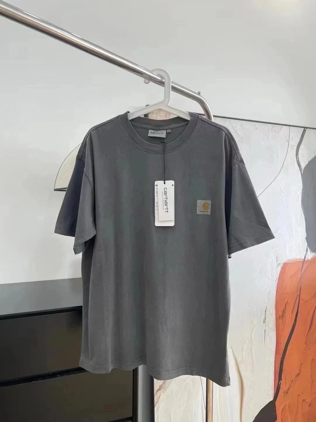Carhartt T-Shirts Work In Progress varsity logo print — 7