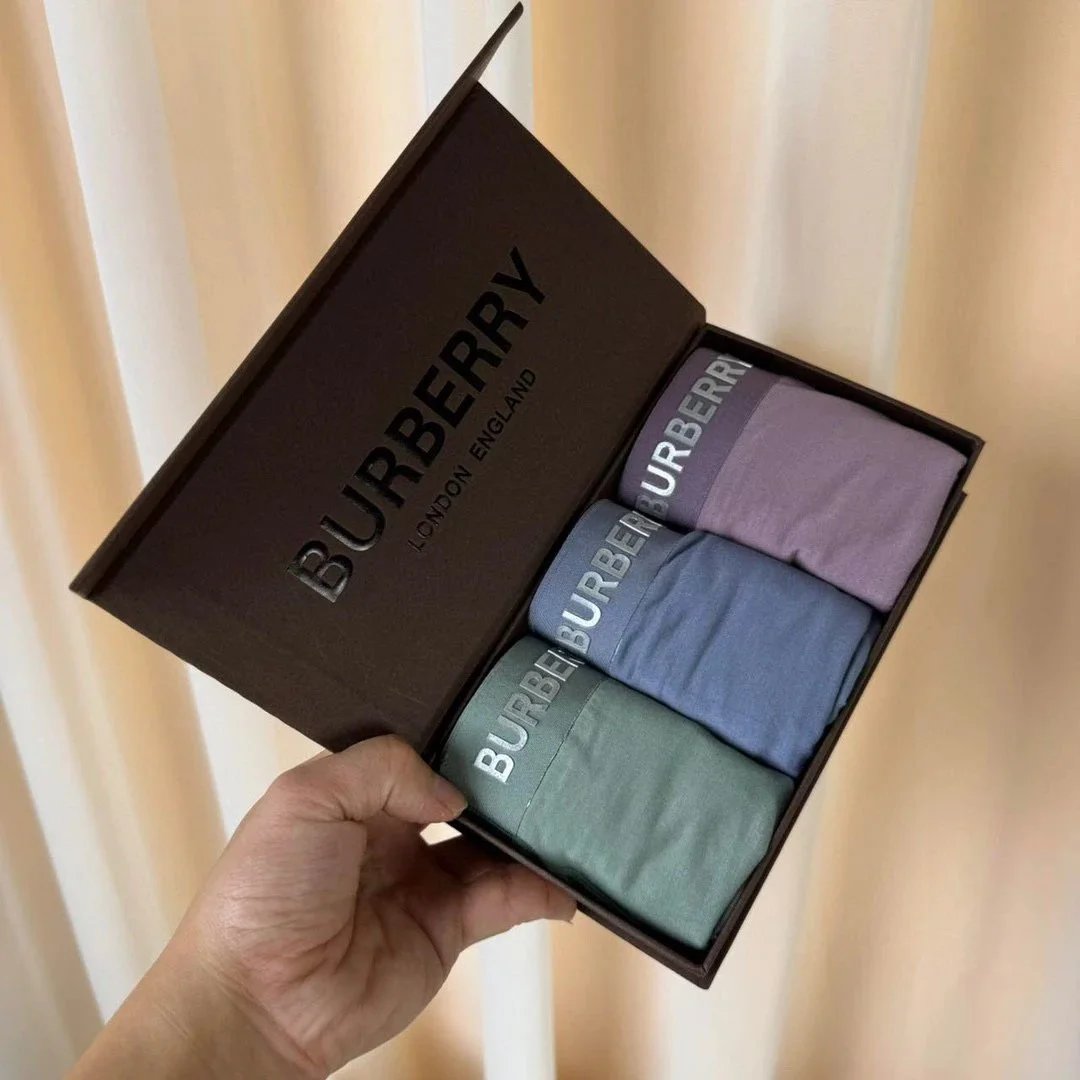 Burberry Underwear 3-Pack Logo-Waistband Boxer Briefs — 2