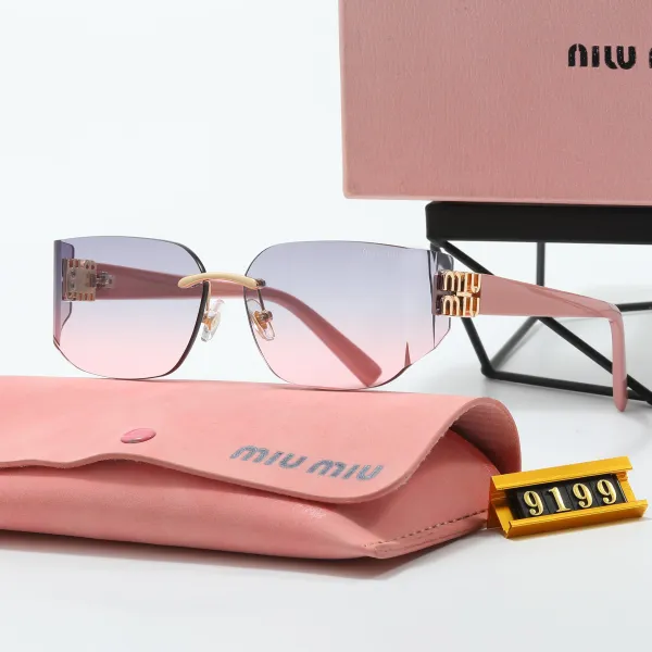 Miu Miu Rimless Gradient Pink Sunglasses - 1