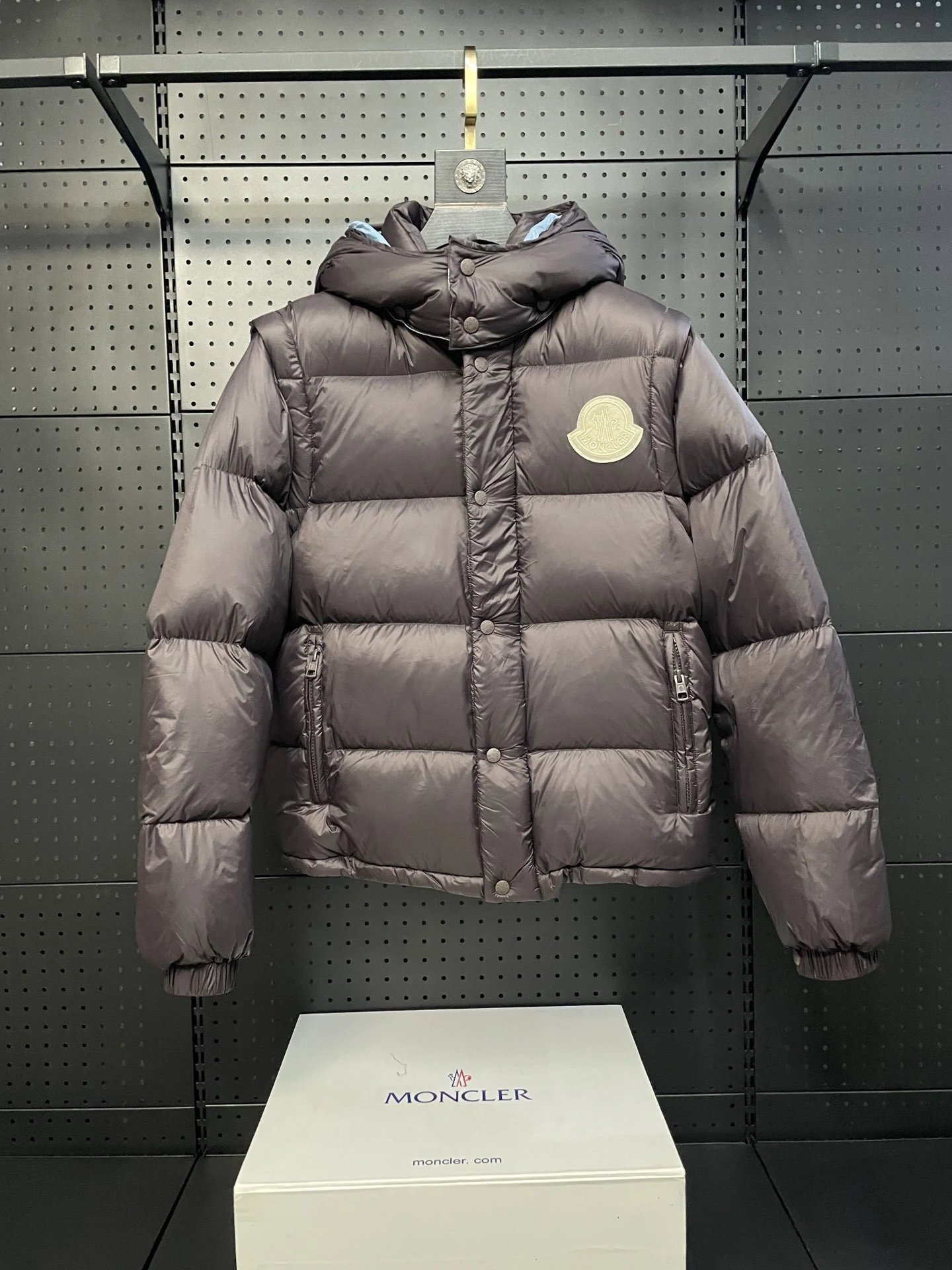 Moncler Maya Down Jacket Graphite Gray - 1