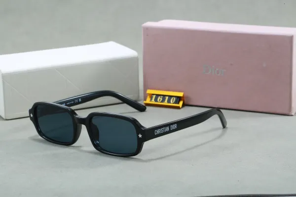 Dior CD1610 Black Acetate Square Sunglasses - 1